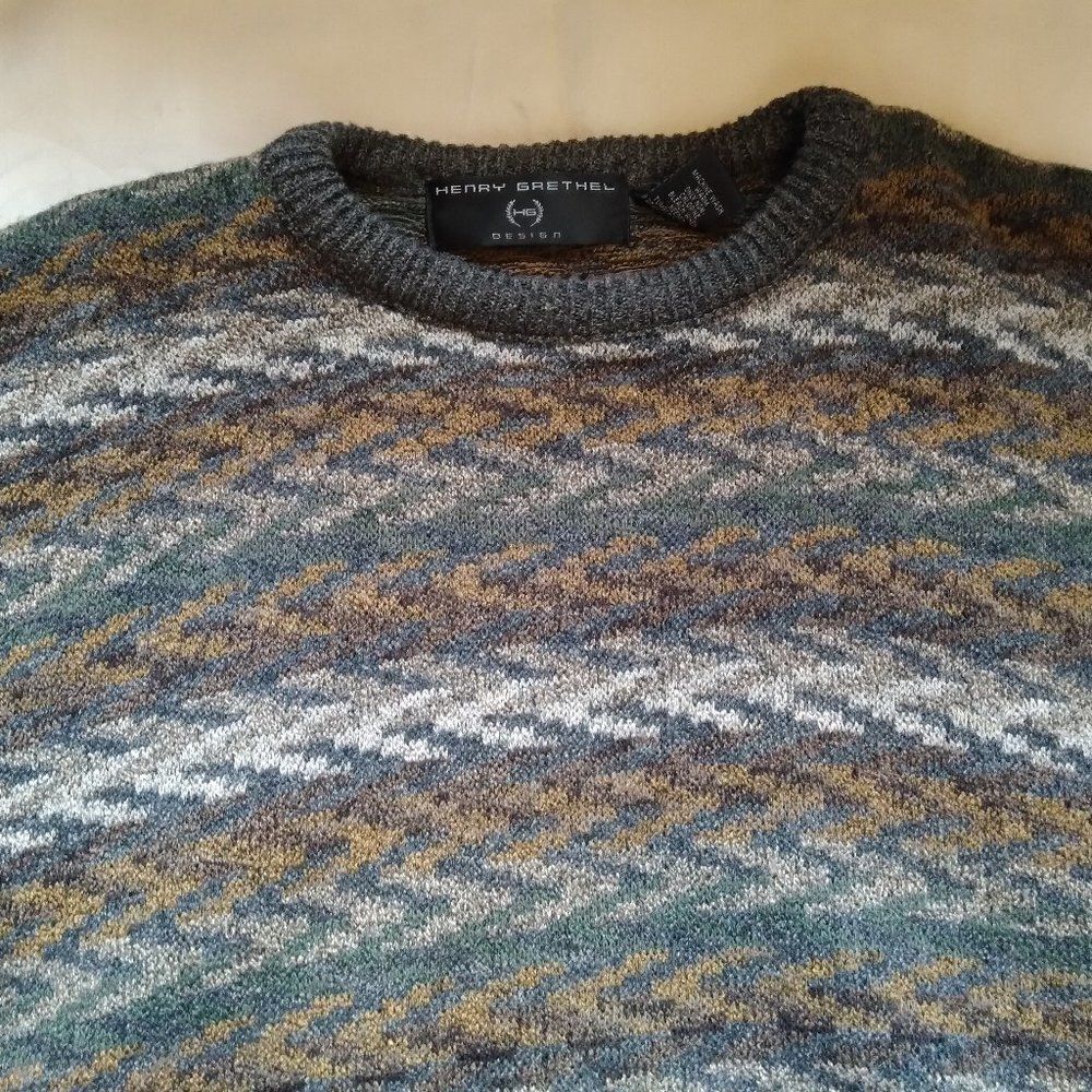 Vintage Henry Grethel Geometric Pattern Sweater